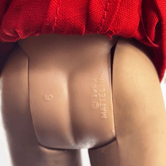 1964 Mattel Bendable Leg Blonde Skipper Original Box #1030 Red Outfit Black Boot - Picture 6 of 16